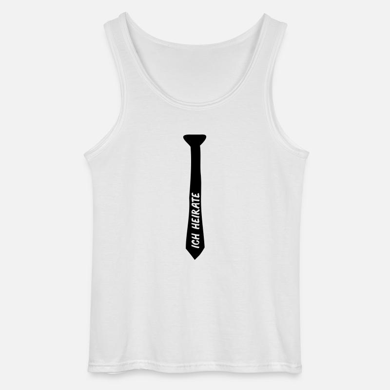 krawatte_ich_heirate_01 - Gildan Männer Tank Top - Weiß