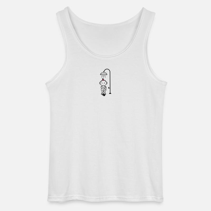 scheues Mädchen unter der Dusche - Gildan Männer Tank Top - Weiß