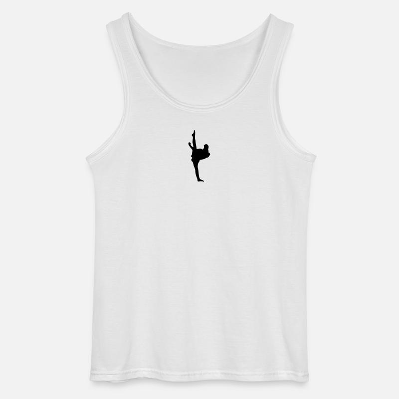 Karate oder Taekwondo High Kick - Gildan Männer Tank Top - Weiß