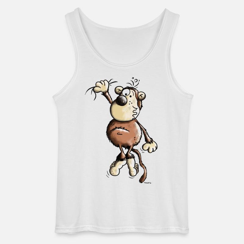 Abenteuerlustiger Affe - Gildan Männer Tank Top - Weiß