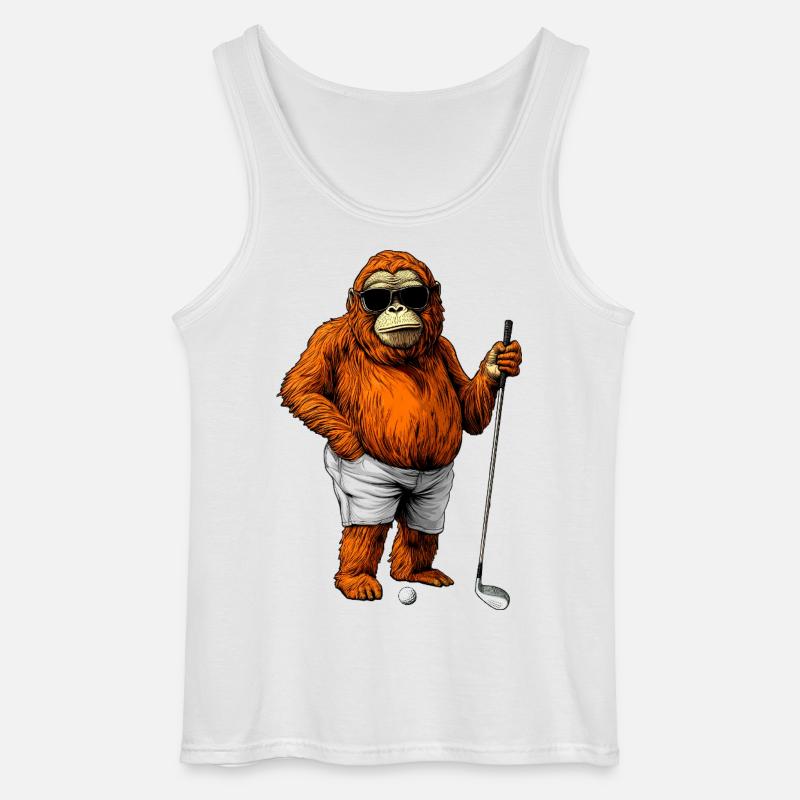 Golf Orangutang - Gildan tanktop til mænd - hvid