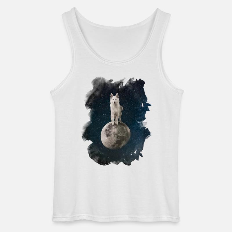 Mystical Wolf - Gildan Männer Tank Top - Weiß