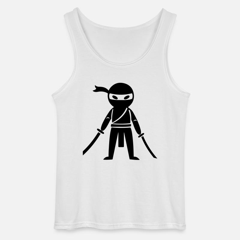 Ninja Samurai - Gildan Männer Tank Top - Weiß