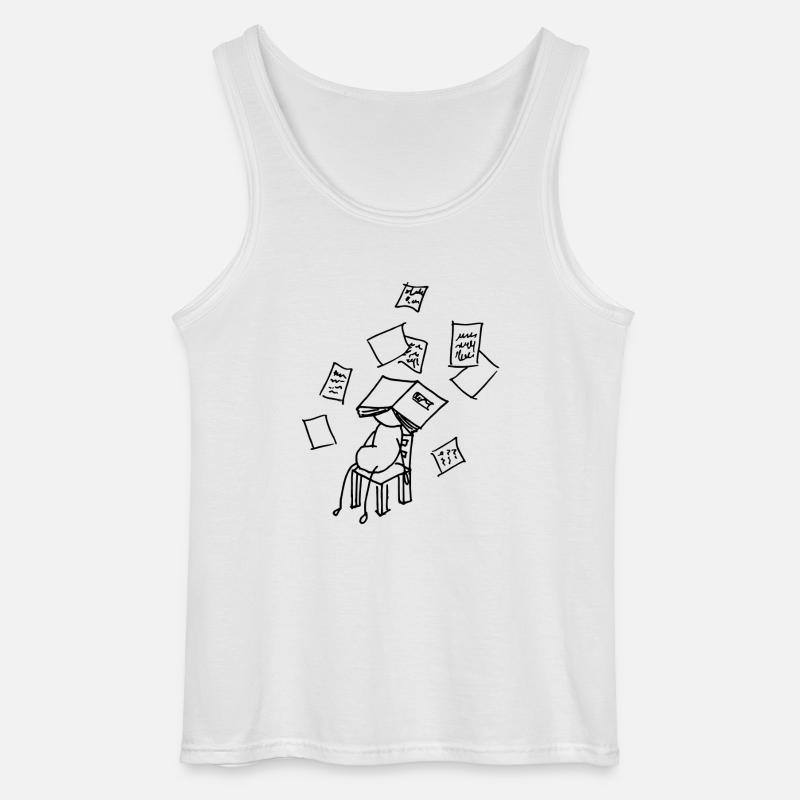 krank oder Schule - Gildan Männer Tank Top - Weiß