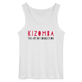 Kizomba The Art of Connection - Kizomba Dance Fash - Gildan Men’s Tank Top - white - Front - AI Model Male 185 dark (185cm)