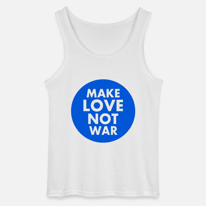 Make love not war - Gildan Männer Tank Top - Weiß