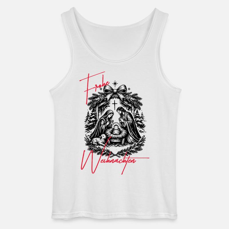 Weihnachtskrippe - Gildan Männer Tank Top - Weiß