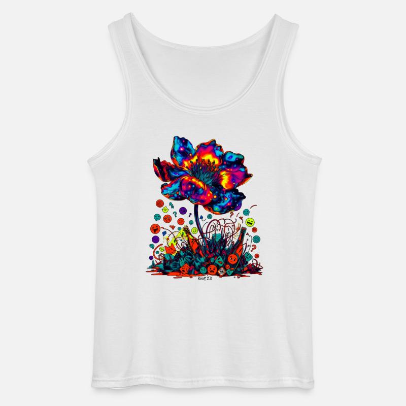 Cosmic Reset Bloom 2.0 - Gildan Männer Tank Top - Weiß