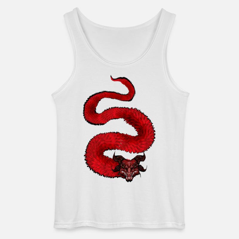 Drache - Gildan Männer Tank Top - Weiß