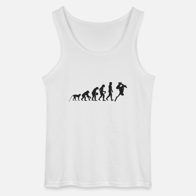 Evolution Skate - Gildan Männer Tank Top - Weiß