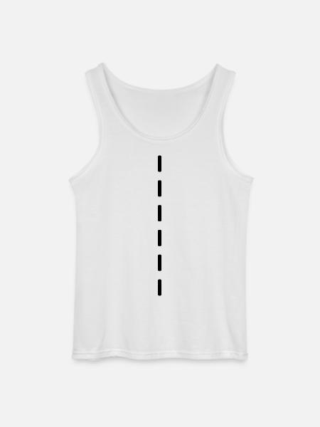 Strichellinie / dashed (1c) - Gildan Men’s Tank Top - white