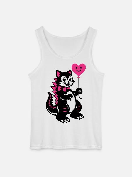 Monster Cat Pink - Gildan Men’s Tank Top - white
