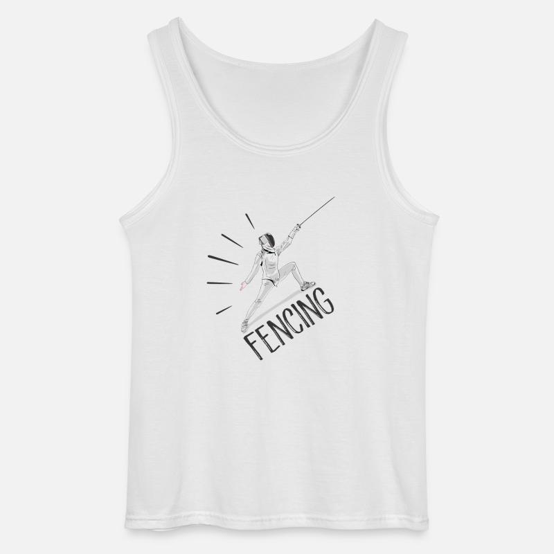 Fechten - Gildan Männer Tank Top - Weiß