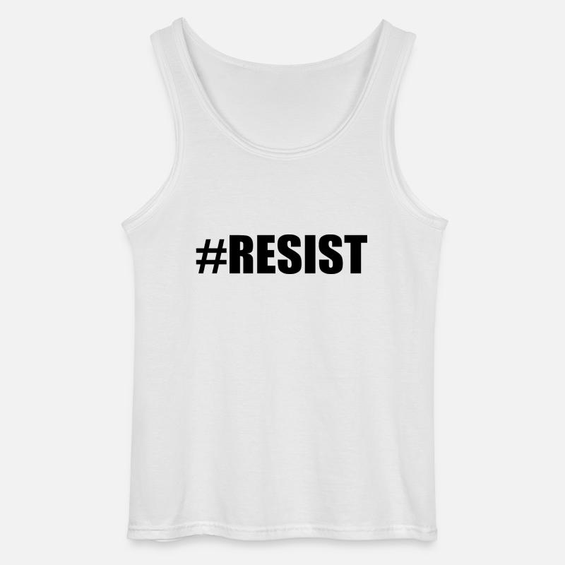 Resist - Gildan Men’s Tank Top - white
