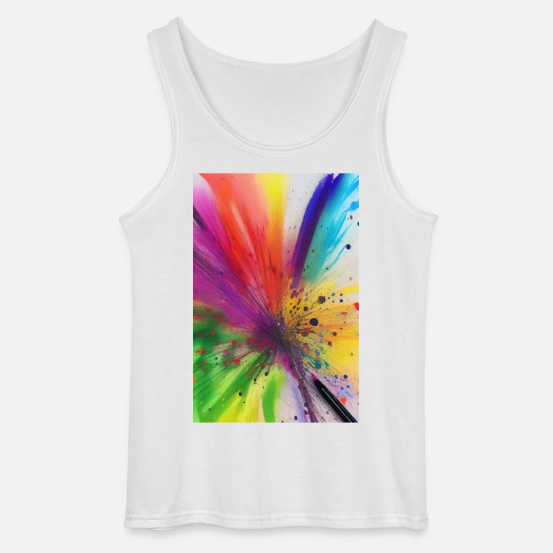 Farbklecks - Gildan Männer Tank Top - Weiß