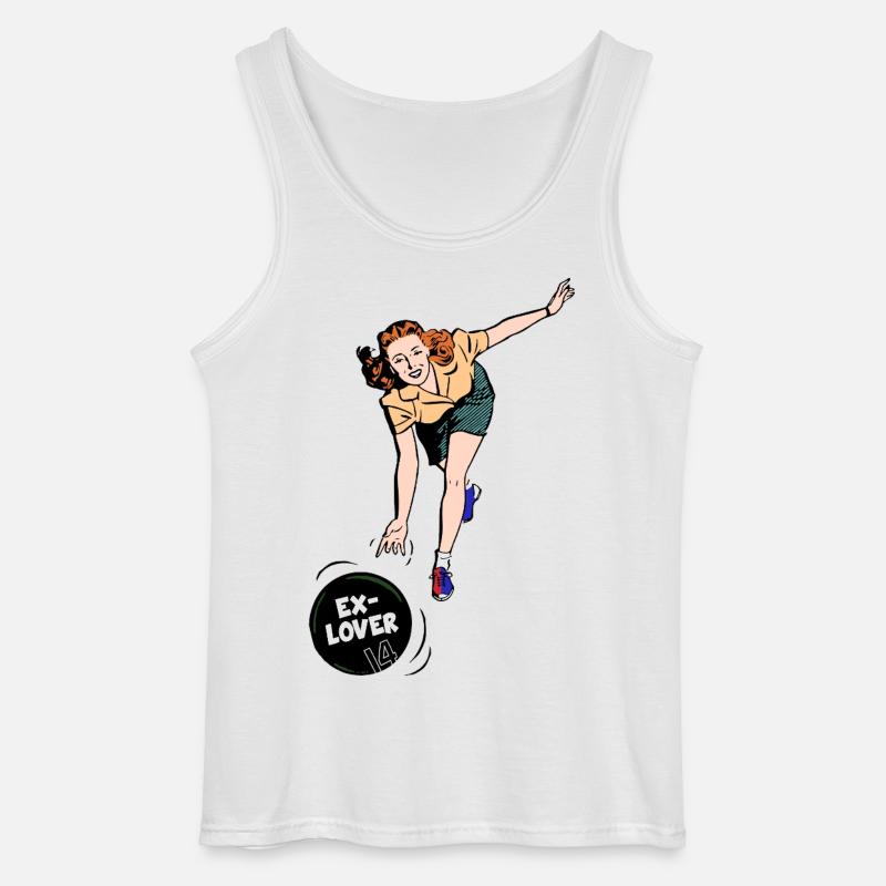 Ex-Lover Bowling – Retro Comic Style - Gildan Männer Tank Top - Weiß