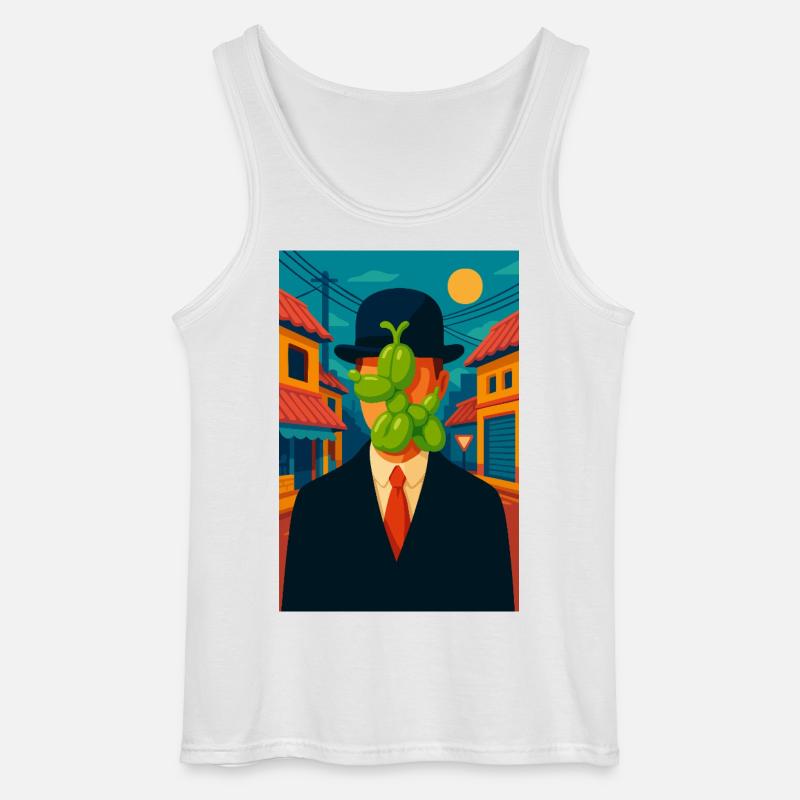 Mann (mit einem geschwollenen Hund) - Gildan Männer Tank Top - Weiß