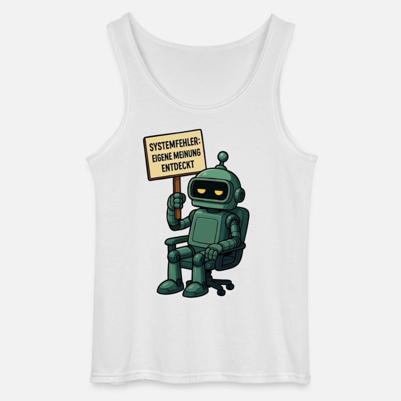 Systemfehler entdeckt – Denk selbst! Roboter - Gildan Männer Tank Top - Weiß