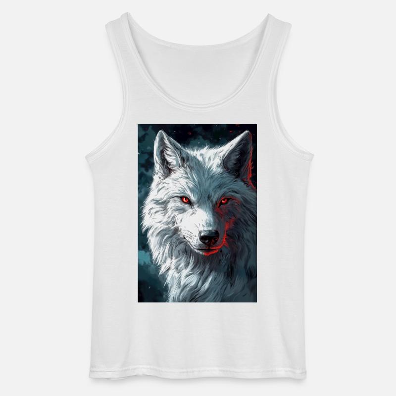 Illustration eines Wolfes - Gildan Männer Tank Top - Weiß