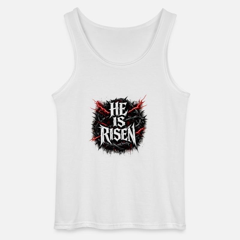 he is risen  - Gildan Männer Tank Top - Weiß