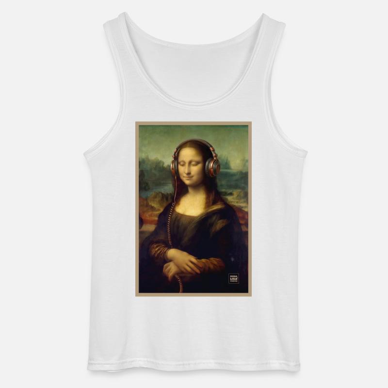 Mona Beats: Kopfhörer-Porträt - Gildan Männer Tank Top - Weiß
