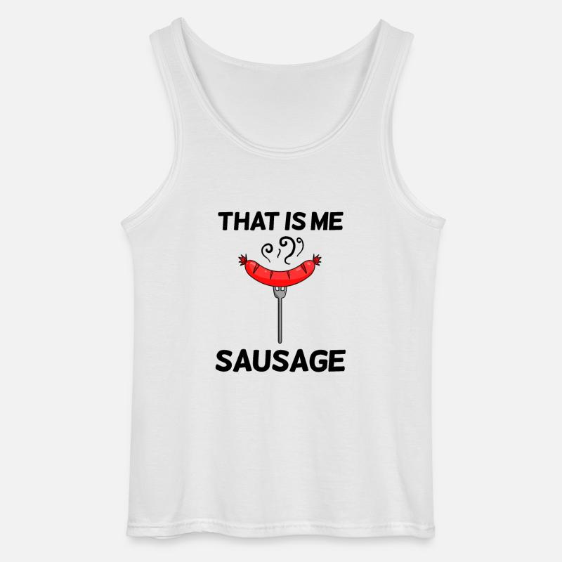 Wurst Spruch lustig - Gildan Männer Tank Top - Weiß