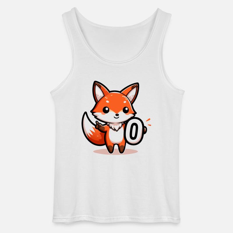Entzückender Zero Fox Left - Gildan Männer Tank Top - Weiß