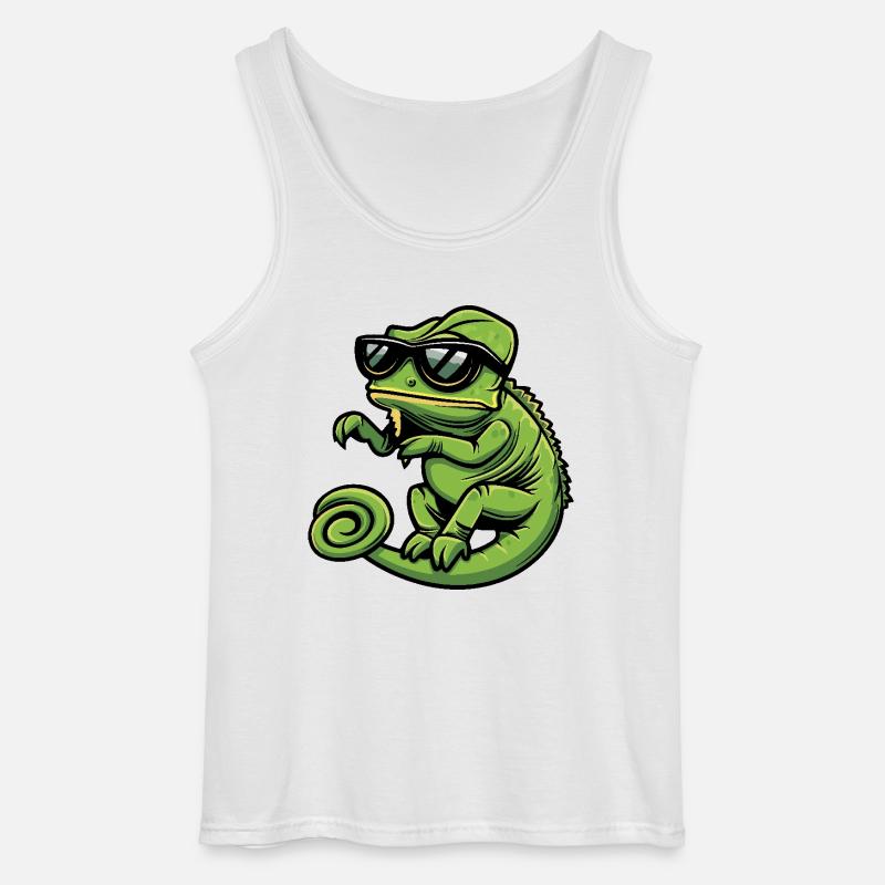 Chameleon Cool Comic - Gildan Men’s Tank Top - white