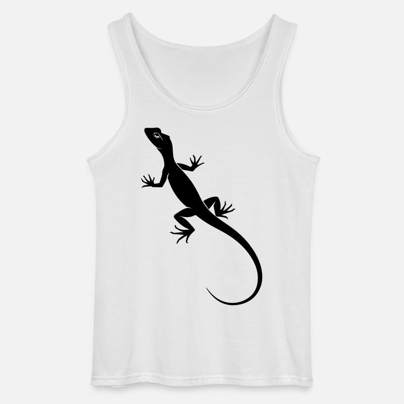 Echse - Gildan Männer Tank Top - Weiß