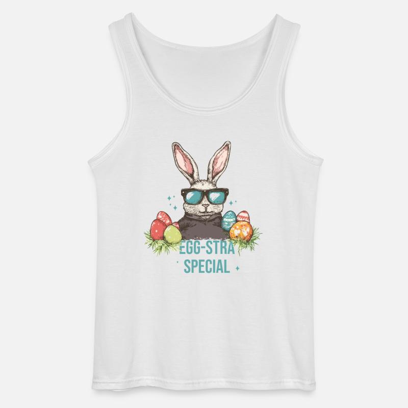 Egg-stra Special Easter Eggs - Gildan Men’s Tank Top - white
