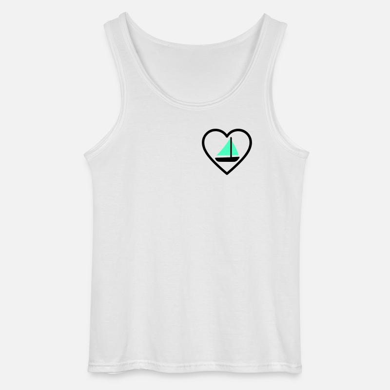 Cuore Vela – Passione Navigazione - Gildan Men’s Tank Top - white