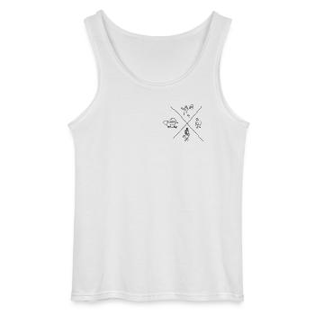 Noyau de Gribouillis - Débardeur Gildan Homme - blanc - Devant - AI Model Male 185 dark (185cm)