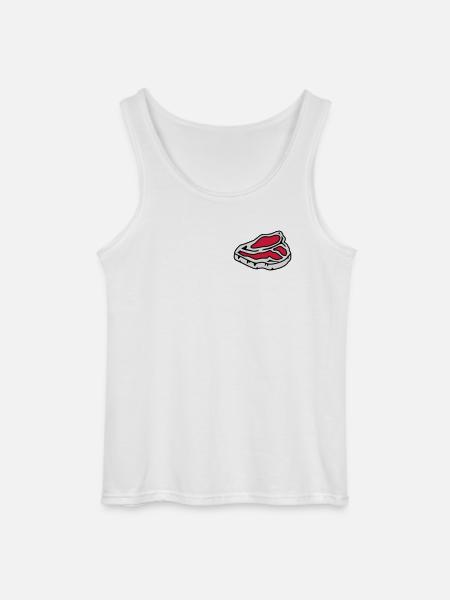 A raw steak - Gildan Men’s Tank Top - white