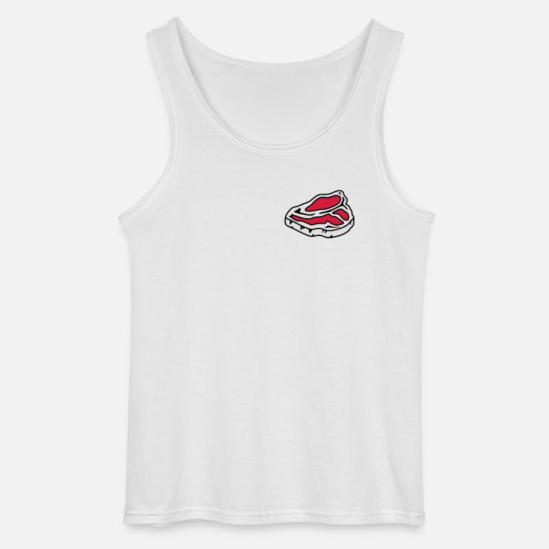 Ein rohes Steak - Gildan Männer Tank Top - Weiß