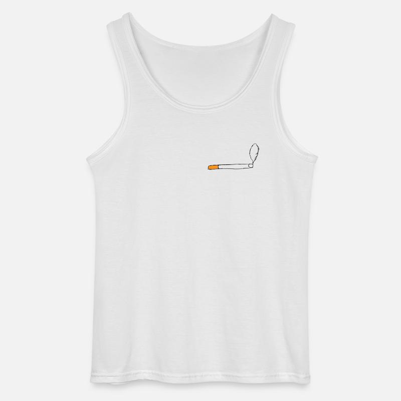 Zigarette - Gildan Männer Tank Top - Weiß