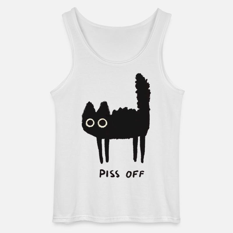 Grumpy Kitty Vibes – Leave Me Alone - Gildan Men’s Tank Top - white