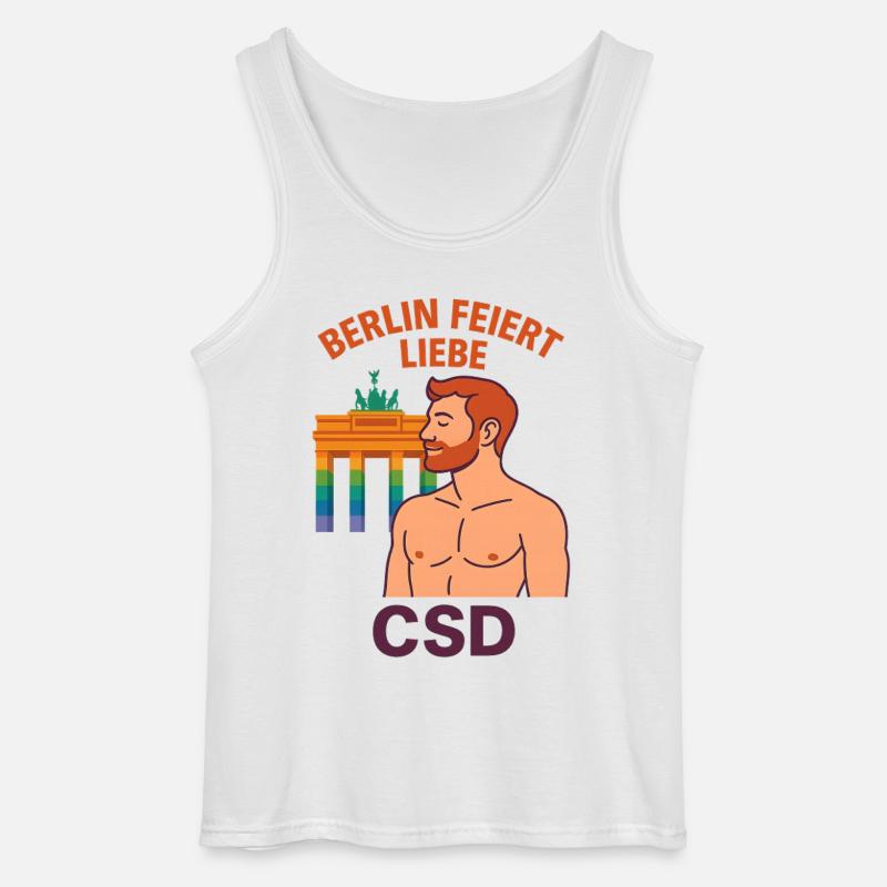 Berlin feiert Liebe CSD Mann - Gildan Männer Tank Top - Weiß