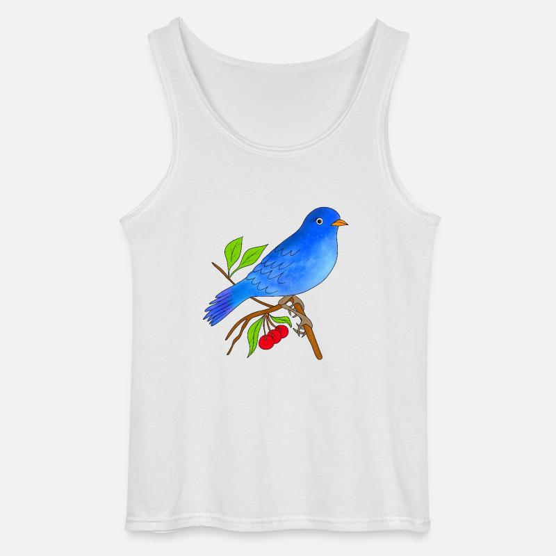 Blauer Vogel - Gildan Männer Tank Top - Weiß