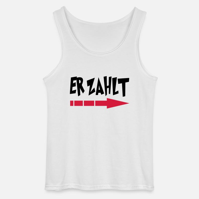 er_zahlt - Gildan Männer Tank Top - Weiß