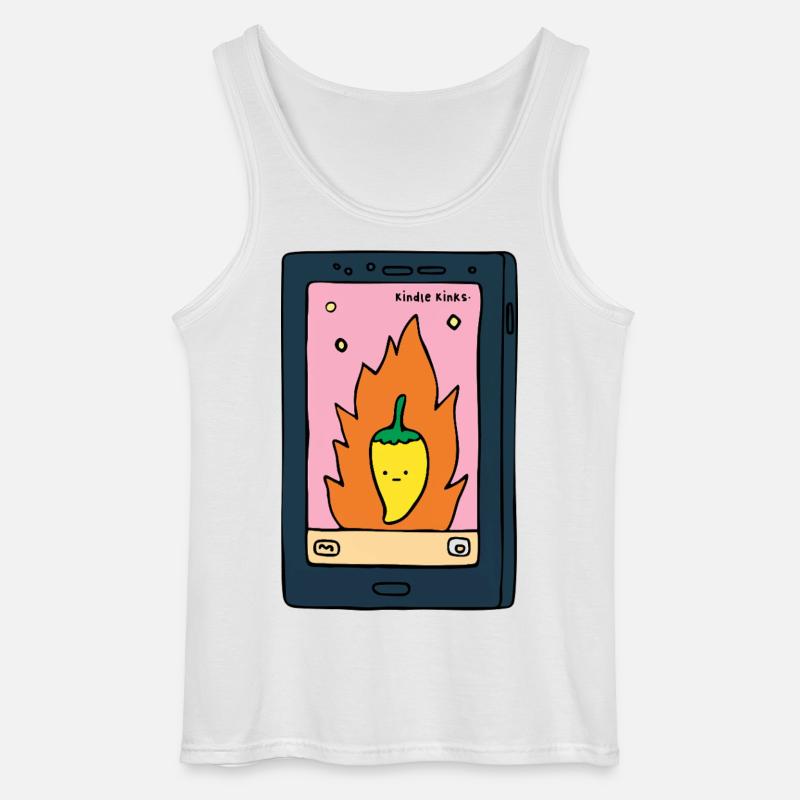 Spicy E-Reader “Kinks” Design | Funny BookT - Gildan Männer Tank Top - Weiß