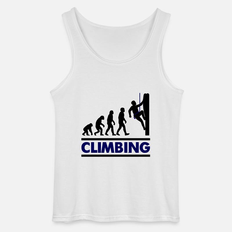 Climbing Evolution Climber - Gildan Men’s Tank Top - white