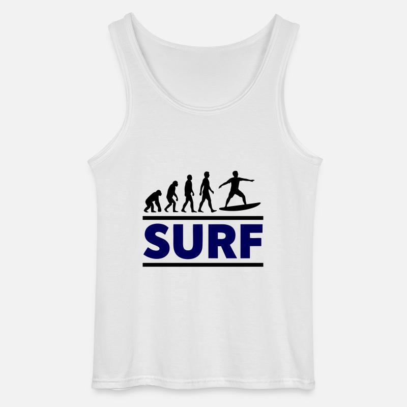 Surf Evolution - Gildan Men’s Tank Top - white