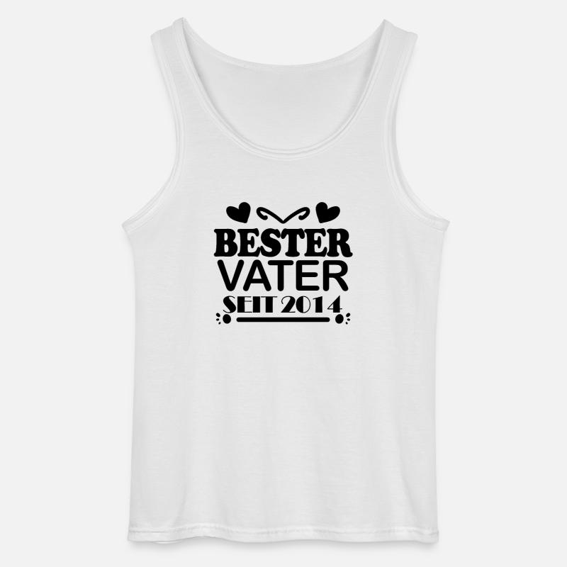 Bester Vater seit 2014 - Gildan Männer Tank Top - Weiß