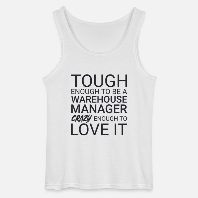 Warehouse Manager Crazy - Gildan Männer Tank Top - Weiß