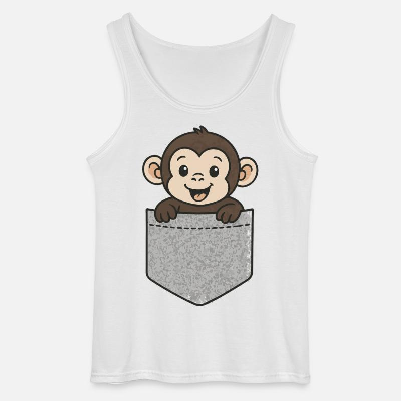 Taschenäffchen - Gildan Männer Tank Top - Weiß