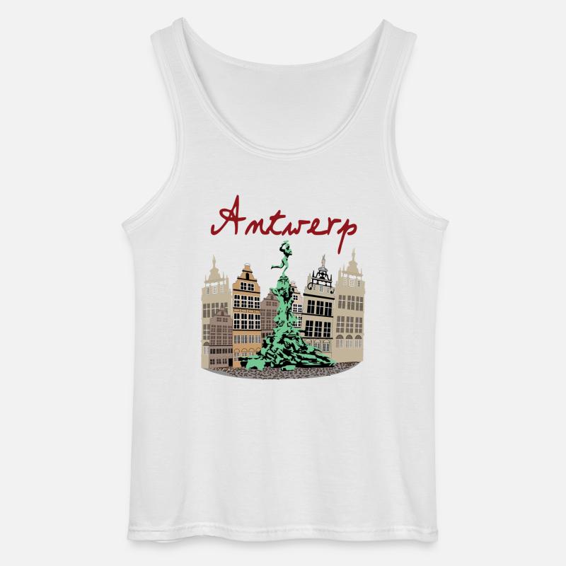Brabo Antwerpen - Gildan Männer Tank Top - Weiß