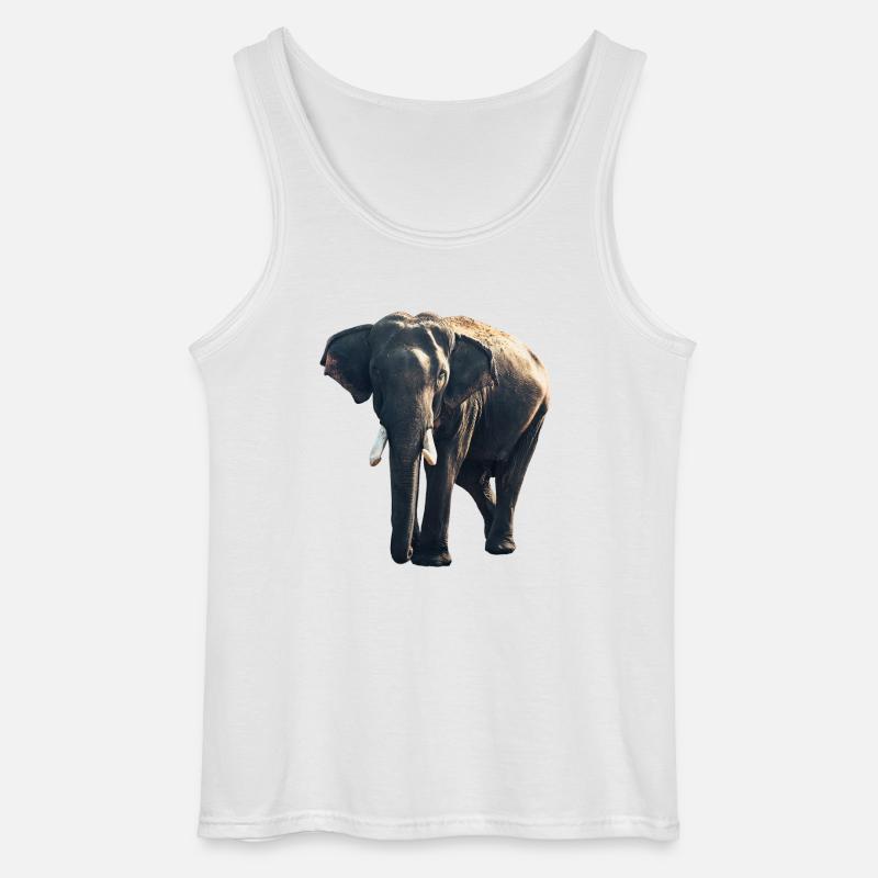 Elefant Tier - Gildan Männer Tank Top - Weiß
