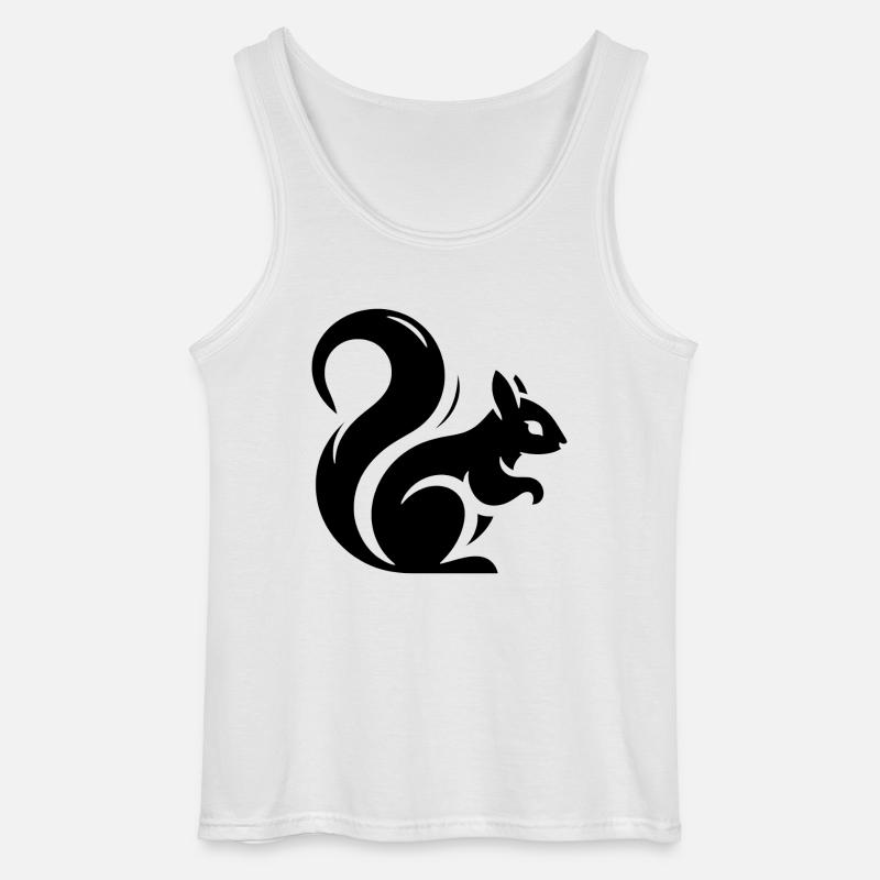 Minimalistische Eichhörnchen-Silhouette - Gildan Männer Tank Top - Weiß