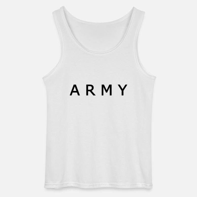 Army - Gildan Männer Tank Top - Weiß