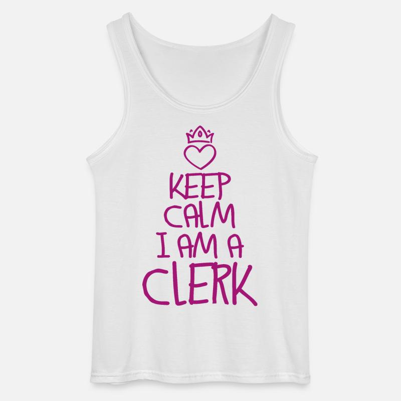 Keep Calm Sachbearbeiter - Gildan Männer Tank Top - Weiß